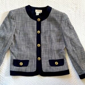 Talbot petite size 10 jacket navy and white. Like new